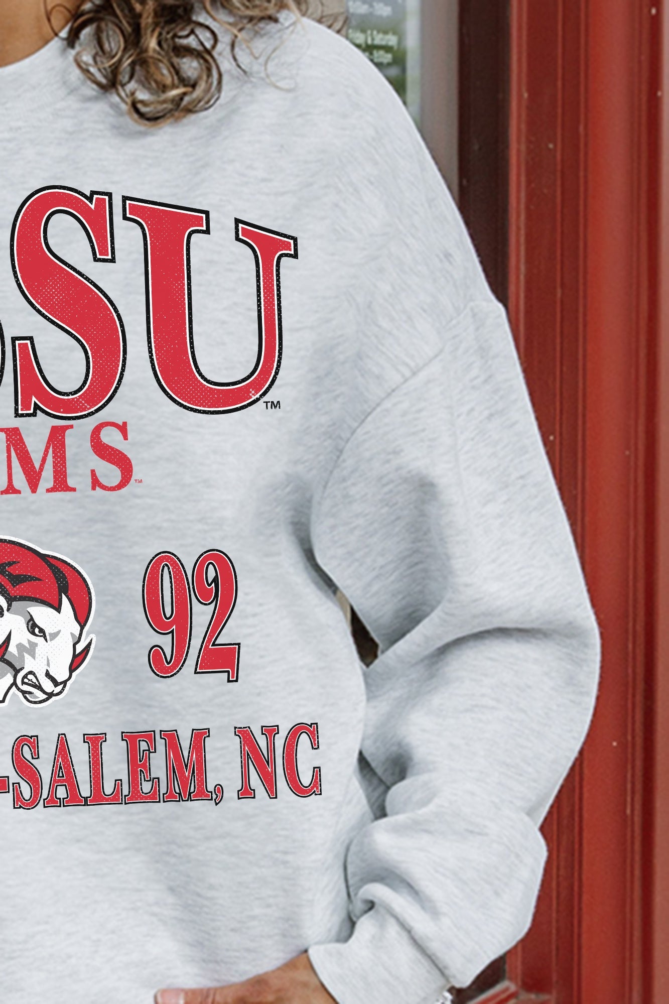 WINSTON-SALEM STATE RAMS ALLEGIANCE PREMIUM FLEECE DROP SHOULDER CREWNECK PULLOVER
