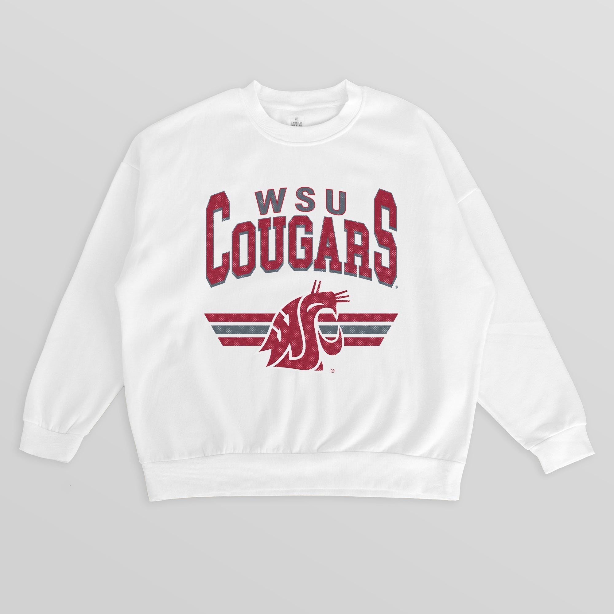 WASHINGTON STATE COUGARS SWIFT STRIKE PREMIUM FLEECE DROP SHOULDER CREWNECK PULLOVER