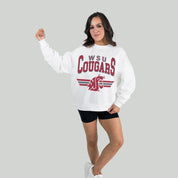 WASHINGTON STATE COUGARS SWIFT STRIKE PREMIUM FLEECE DROP SHOULDER CREWNECK PULLOVER