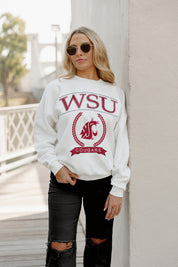 WASHINGTON STATE COUGARS Having A Ball Fleece Crew Pullover By Madi Prewett Troutt