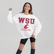 WASHINGTON STATE COUGARS Freestyle Fleece Drop-Shoulder Pullover