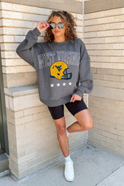 WEST VIRGINIA MOUNTAINEERS RISING STAR PREMIUM FLEECE CREWNECK PULLOVER
