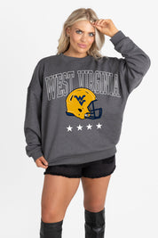 WEST VIRGINIA MOUNTAINEERS RISING STAR PREMIUM FLEECE CREWNECK PULLOVER