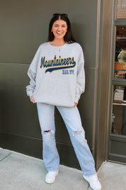 WEST VIRGINIA MOUNTAINEERS CLASSIC WIN PREMIUM FLEECE CREWNECK PULLOVER
