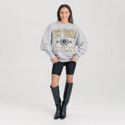 WEST VIRGINIA MOUNTAINEERS DEGREE UNLOCKED PREMIUM DROP SHOULDER FLEECE CREWNECK PULLOVER