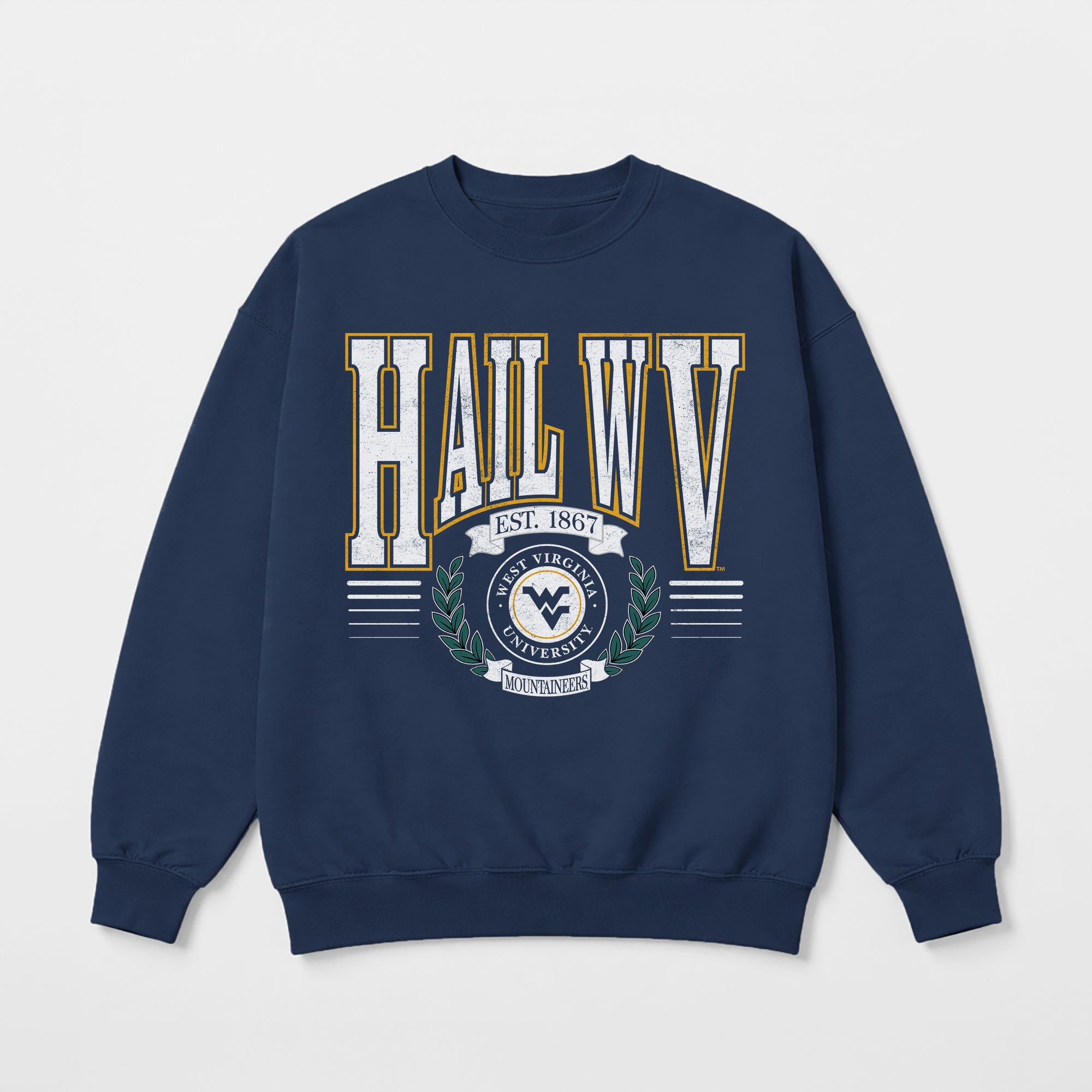 WEST VIRGINIA MOUNTAINEERS HONOR BOUND PREMIUM FLEECE CREWNECK PULLOVER