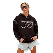 MAJOR LEAGUE SOCCER MLS 30 STUDDED DETAIL FLEECE FRONT POCKET HOODIE