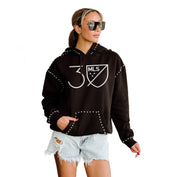 MAJOR LEAGUE SOCCER MLS 30 STUDDED DETAIL FLEECE FRONT POCKET HOODIE
