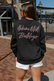 ALABAMA A&M BULLDOGS DEDICATION EMBELLISHED STAR SLEEVE CREWNECK PULLOVER