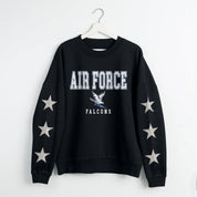 AIR FORCE FALCONS VELOCITY STAR EMBELLISHED CREW SWEATSHIRT