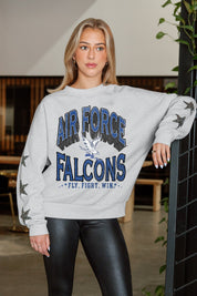 AIR FORCE FALCONS RESILIENCE STAR EMBELLISHED CREW SWEATSHIRT