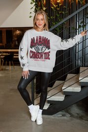 ALABAMA CRIMSON TIDE RESILIENCE STAR EMBELLISHED CREW SWEATSHIRT