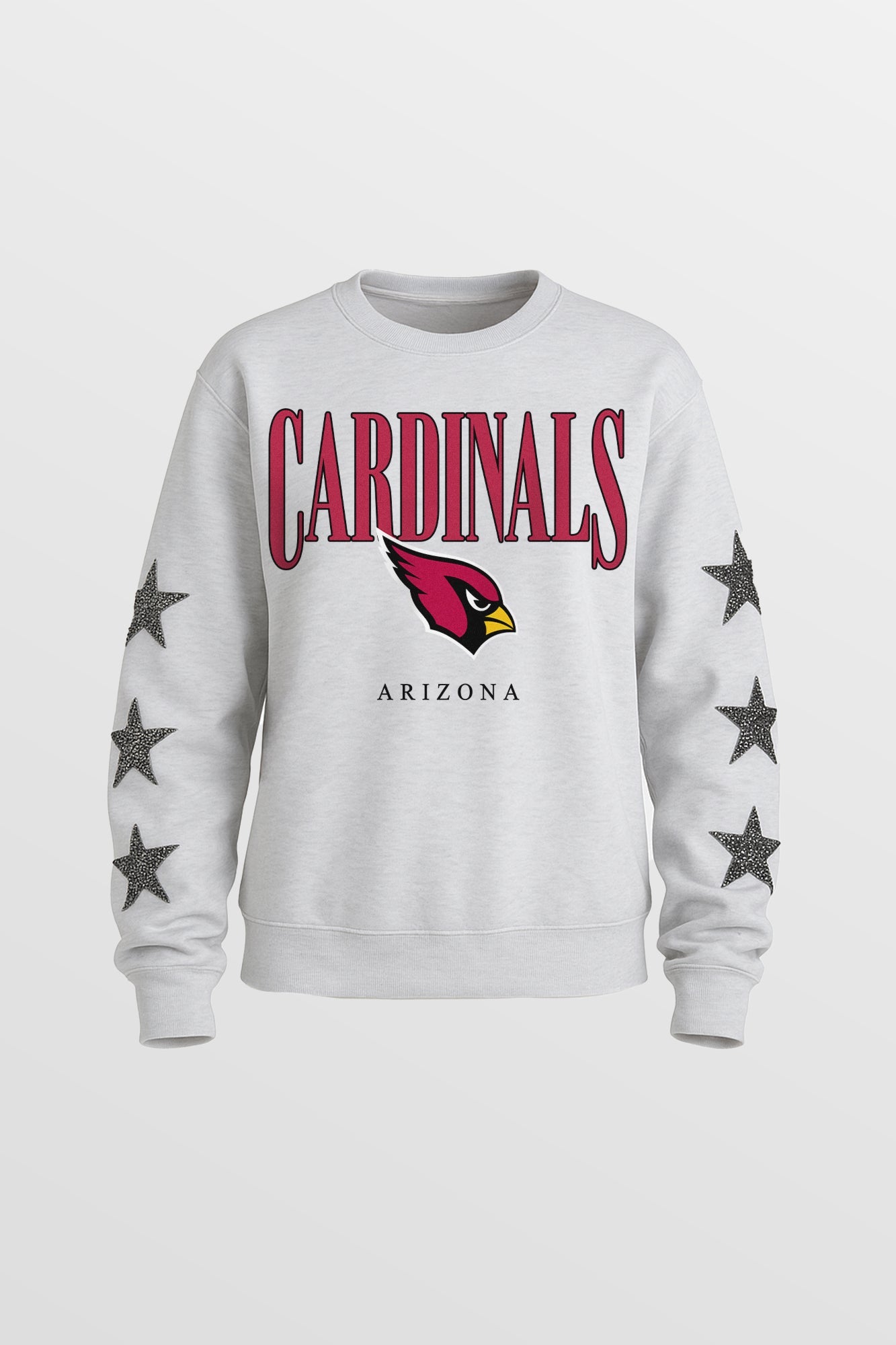 ARIZONA CARDINALS BOLD PLAY STAR EMBELLISHED CREW SWEATSHIRT BY RANDI MAHOMES