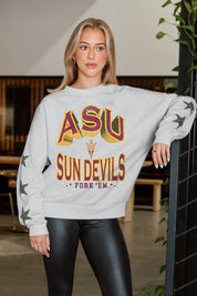 ARIZONA STATE SUN DEVILS RESILIENCE STAR EMBELLISHED CREW SWEATSHIRT