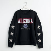 ARIZONA WILDCATS VELOCITY STAR EMBELLISHED CREW SWEATSHIRT