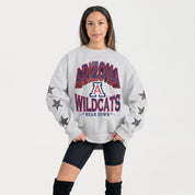 ARIZONA WILDCATS RESILIENCE STAR EMBELLISHED CREW SWEATSHIRT