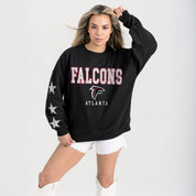 ATLANTA FALCONS VELOCITY STAR EMBELLISHED CREW SWEATSHIRT