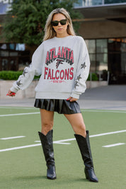 ATLANTA FALCONS RESILIENCE STAR EMBELLISHED CREW SWEATSHIRT