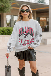 ATLANTA FALCONS RESILIENCE STAR EMBELLISHED CREW SWEATSHIRT