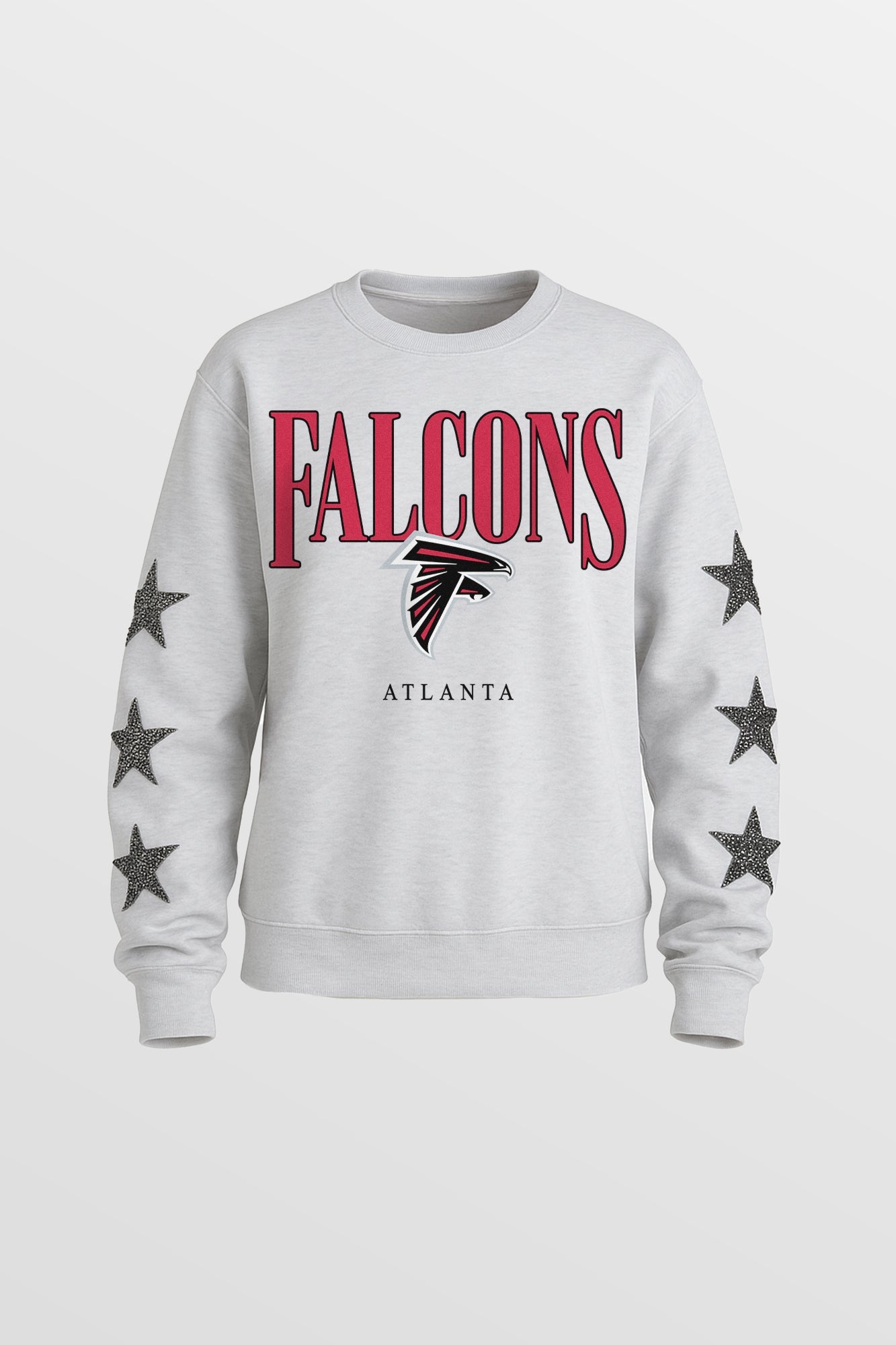 ATLANTA FALCONS BOLD PLAY STAR EMBELLISHED CREW SWEATSHIRT BY RANDI MAHOMES