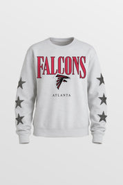 ATLANTA FALCONS BOLD PLAY STAR EMBELLISHED CREW SWEATSHIRT BY RANDI MAHOMES