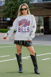 BUFFALO BILLS RESILIENCE STAR EMBELLISHED CREW SWEATSHIRT