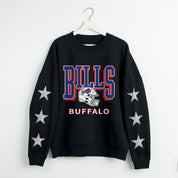 BUFFALO BILLS PURE VICTORY STAR EMBELLISHED CREW SWEATSHIRT