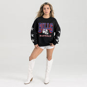 BUFFALO BILLS PURE VICTORY STAR EMBELLISHED CREW SWEATSHIRT
