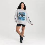 CAROLINA PANTHERS RESILIENCE STAR EMBELLISHED CREW SWEATSHIRT