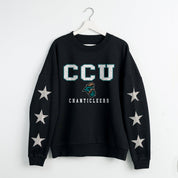 COASTAL CAROLINA CHANTICLEERS VELOCITY STAR EMBELLISHED CREW SWEATSHIRT