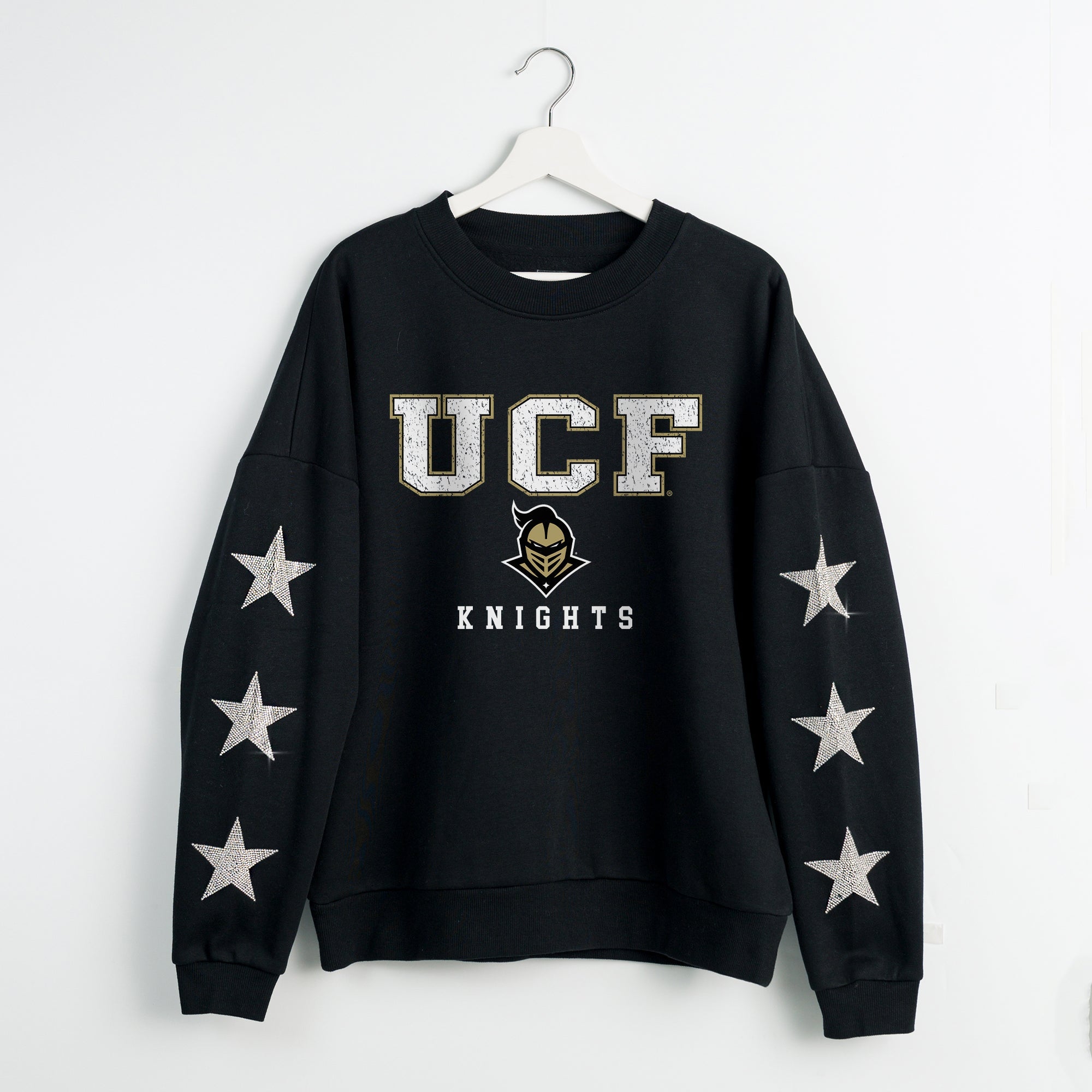 CENTRAL FLORIDA KNIGHTS VELOCITY STAR EMBELLISHED CREW SWEATSHIRT