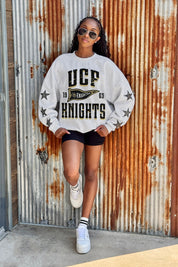 CENTRAL FLORIDA KNIGHTS PENNANT PRIDE EMBELLISHED STAR SLEEVE CREWNECK PULLOVER