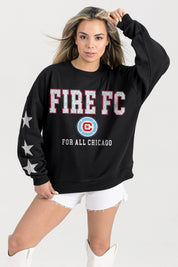 CHICAGO FIRE SC VELOCITY STAR EMBELLISHED CREW SWEATSHIRT