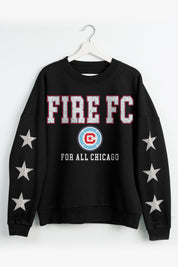 CHICAGO FIRE SC VELOCITY STAR EMBELLISHED CREW SWEATSHIRT