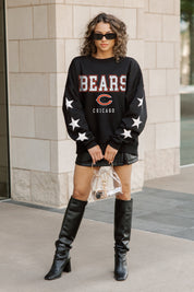 CHICAGO BEARS VELOCITY STAR EMBELLISHED CREW SWEATSHIRT