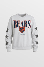 CHICAGO BEARS BOLD PLAY STAR EMBELLISHED CREW SWEATSHIRT BY RANDI MAHOMES