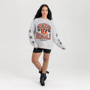 CINCINNATI BENGALS RESILIENCE STAR EMBELLISHED CREW SWEATSHIRT