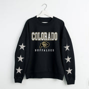 COLORADO BUFFALOES VELOCITY STAR EMBELLISHED CREW SWEATSHIRT