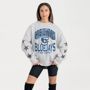 CREIGHTON BLUEJAYS RESILIENCE STAR EMBELLISHED CREW SWEATSHIRT