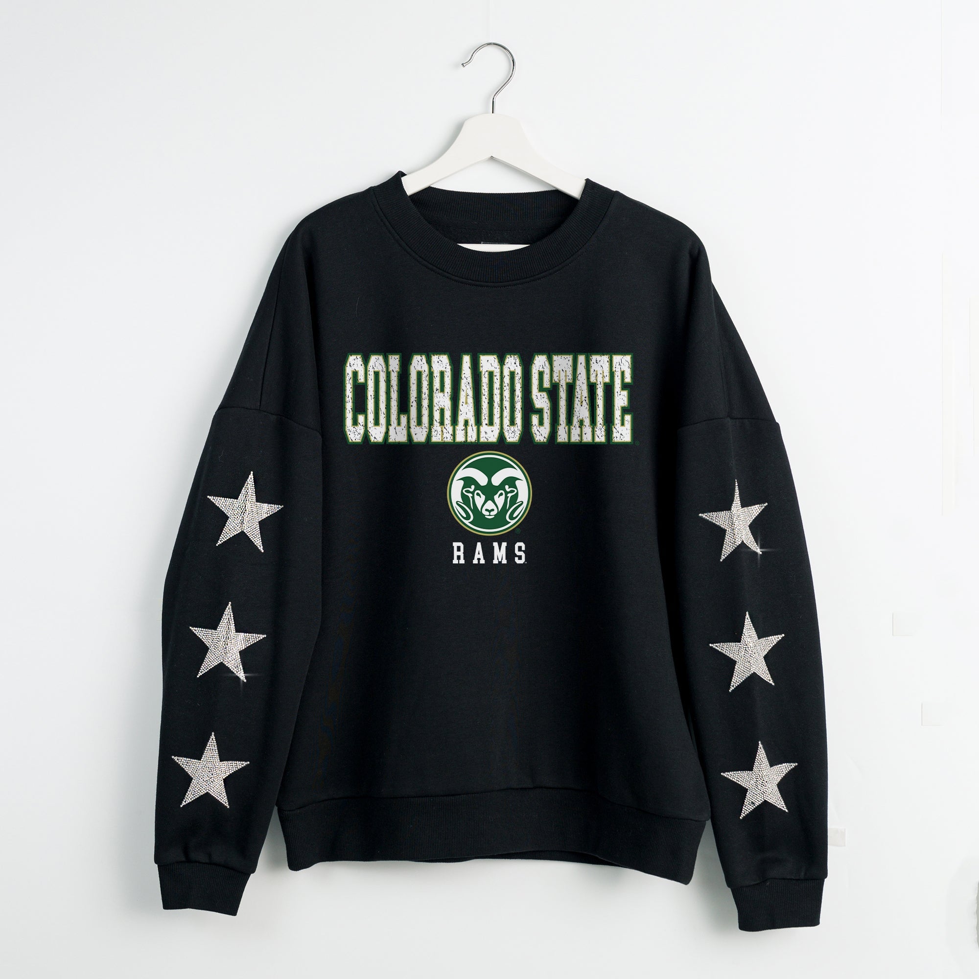 COLORADO STATE RAMS VELOCITY STAR EMBELLISHED CREW SWEATSHIRT