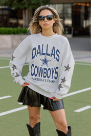 DALLAS COWBOYS RESILIENCE STAR EMBELLISHED CREW SWEATSHIRT