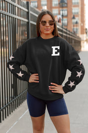 EASTERN MICHIGAN EAGLES DEDICATION EMBELLISHED STAR SLEEVE CREWNECK PULLOVER