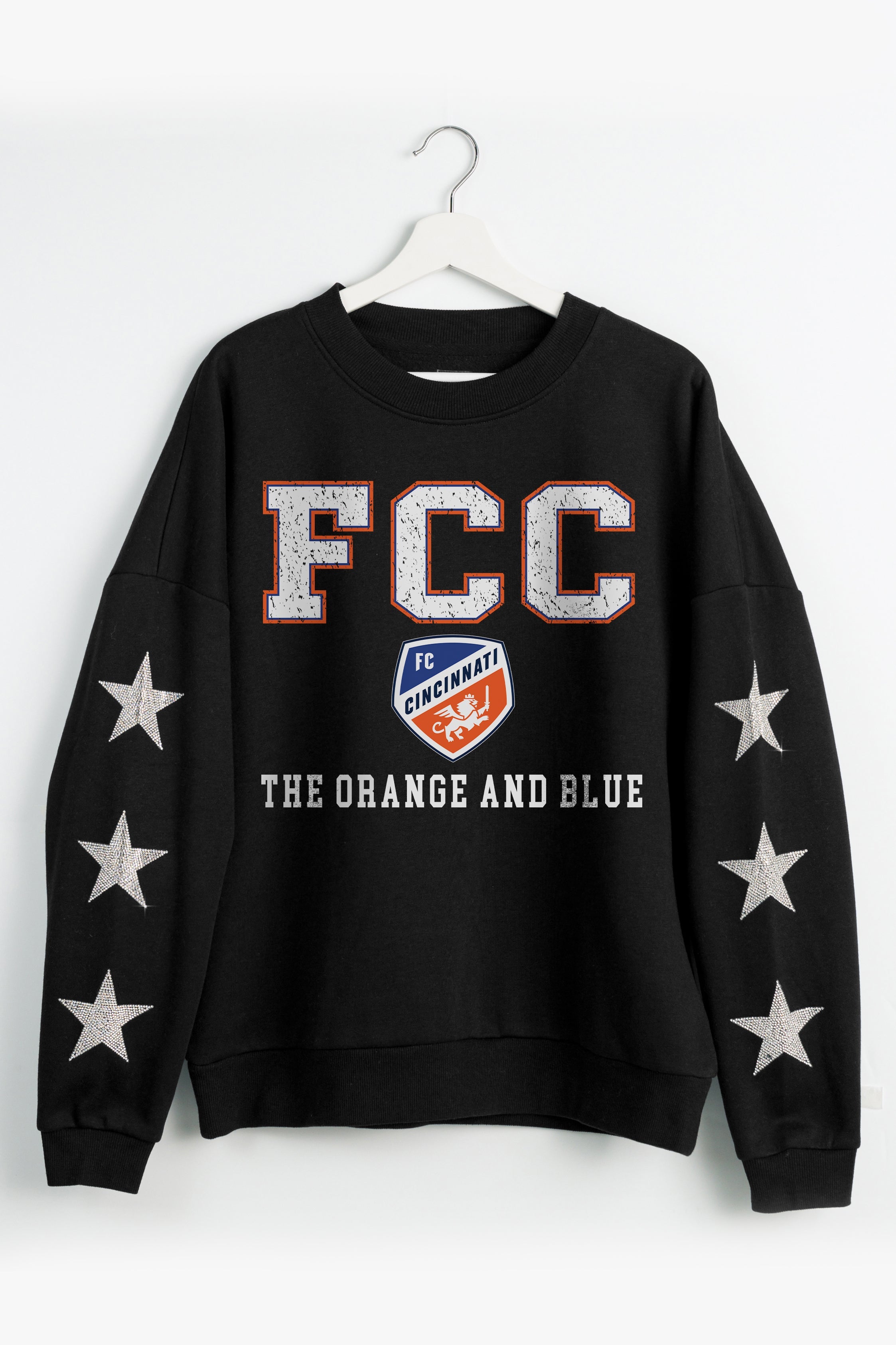 FC CINCINNATI VELOCITY STAR EMBELLISHED CREW SWEATSHIRT
