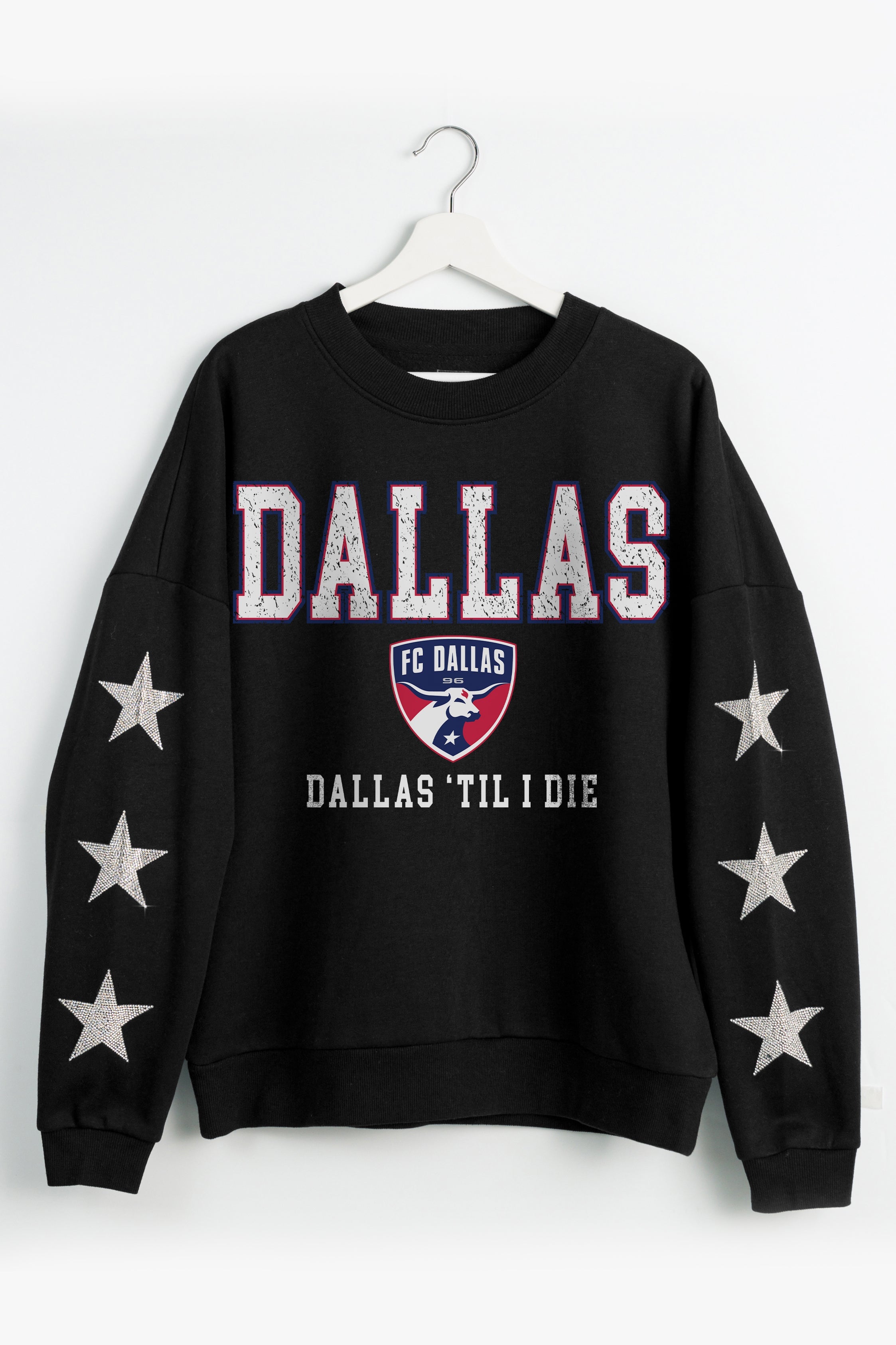 FC DALLAS VELOCITY STAR EMBELLISHED CREW SWEATSHIRT