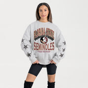 FLORIDA STATE SEMINOLES RESILIENCE STAR EMBELLISHED CREW SWEATSHIRT