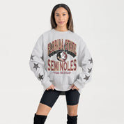 FLORIDA STATE SEMINOLES RESILIENCE STAR EMBELLISHED CREW SWEATSHIRT