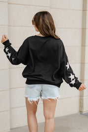 GREEN BAY PACKERS GAMEDAY GLIMMER EMBELLISHED STAR SLEEVE CREWNECK PULLOVER