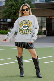 GREEN BAY PACKERS RESILIENCE STAR EMBELLISHED CREW SWEATSHIRT