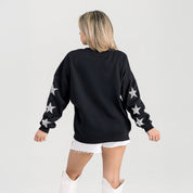 GREEN BAY PACKERS PURE VICTORY STAR EMBELLISHED CREW SWEATSHIRT