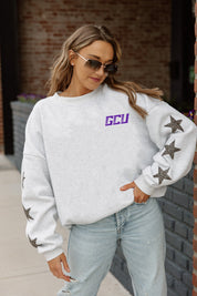 GRAND CANYON ANTELOPES DEDICATION EMBELLISHED STAR SLEEVE CREWNECK PULLOVER
